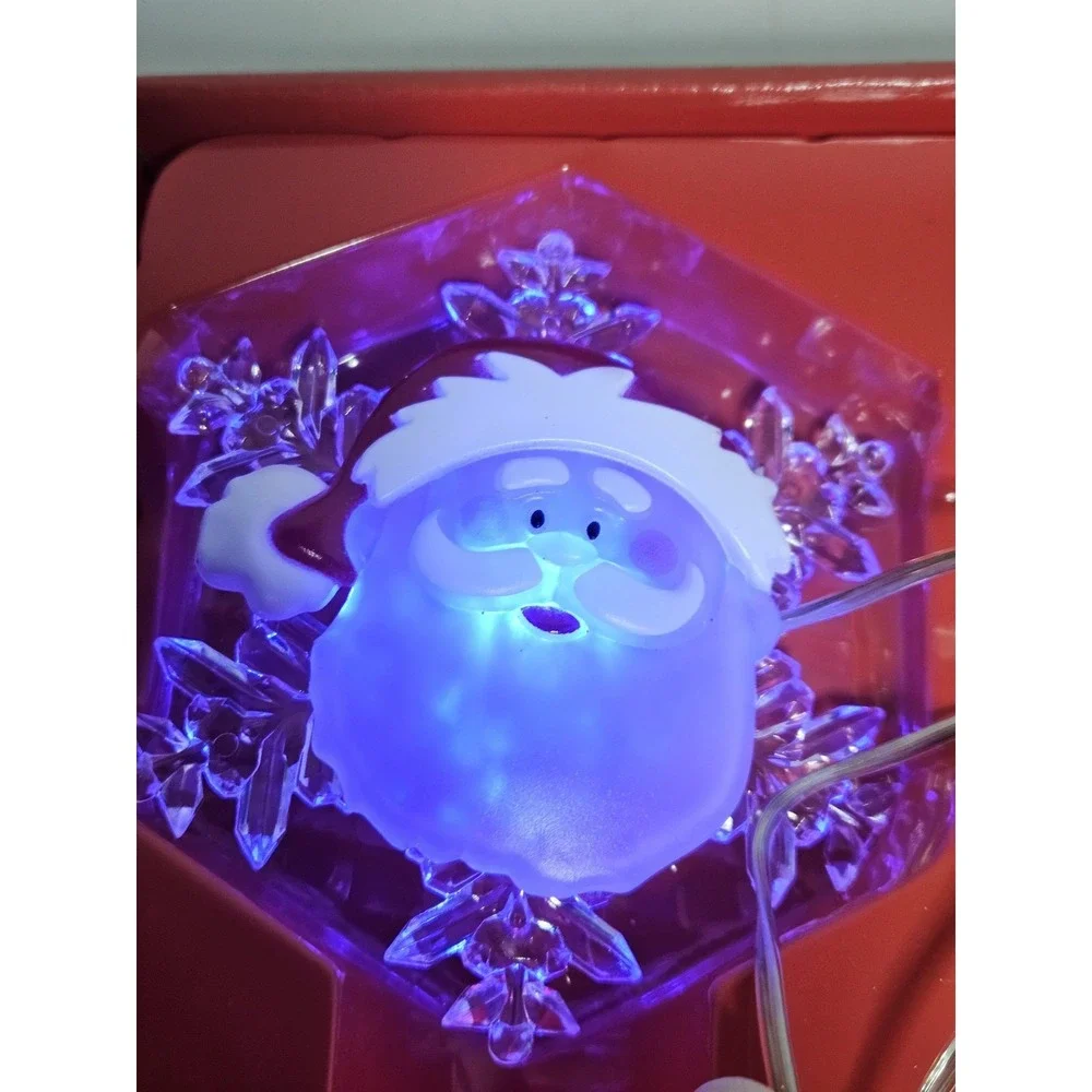 Rudolph Red Nosed Reindeer Musical String Lights 6 Count LED Color Changing